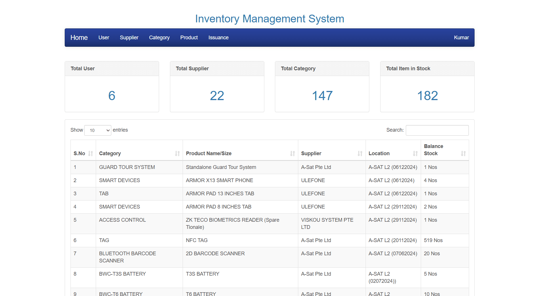 Inventory Management System