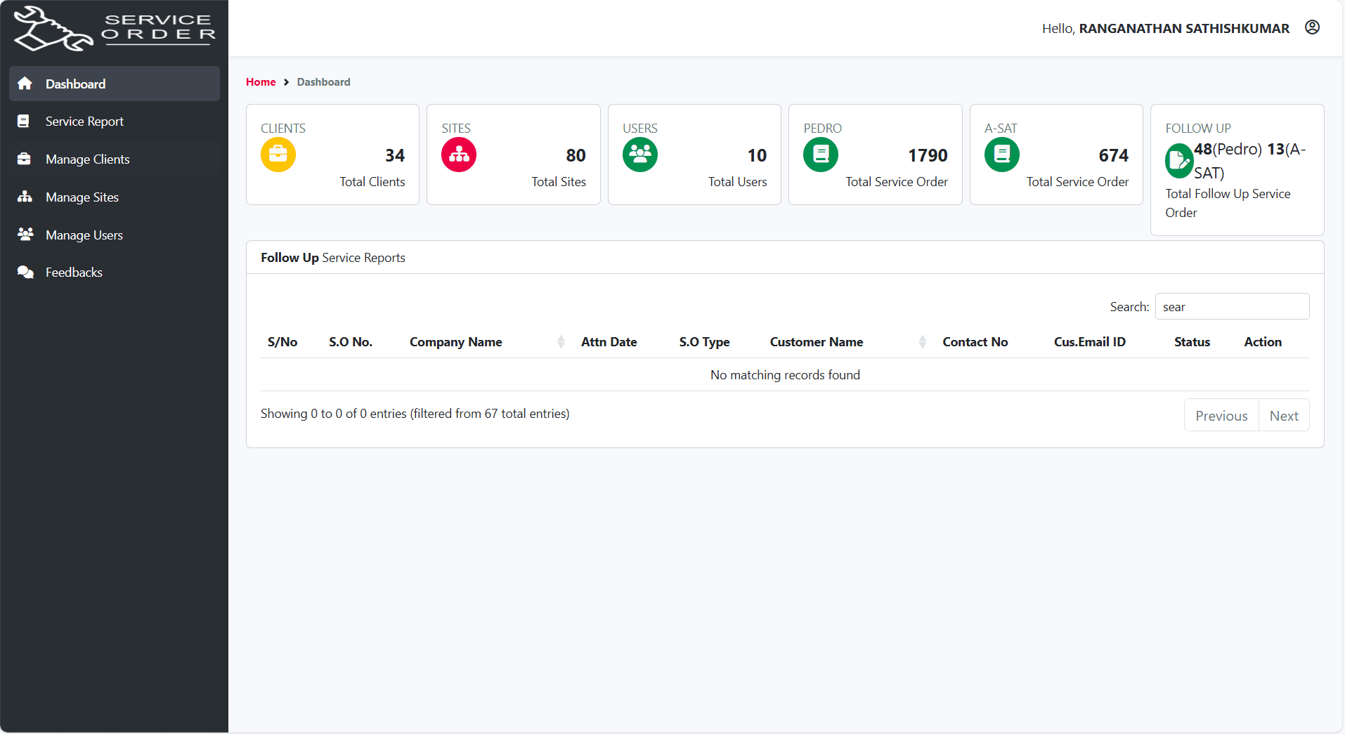 SRM (Service Report Management System)